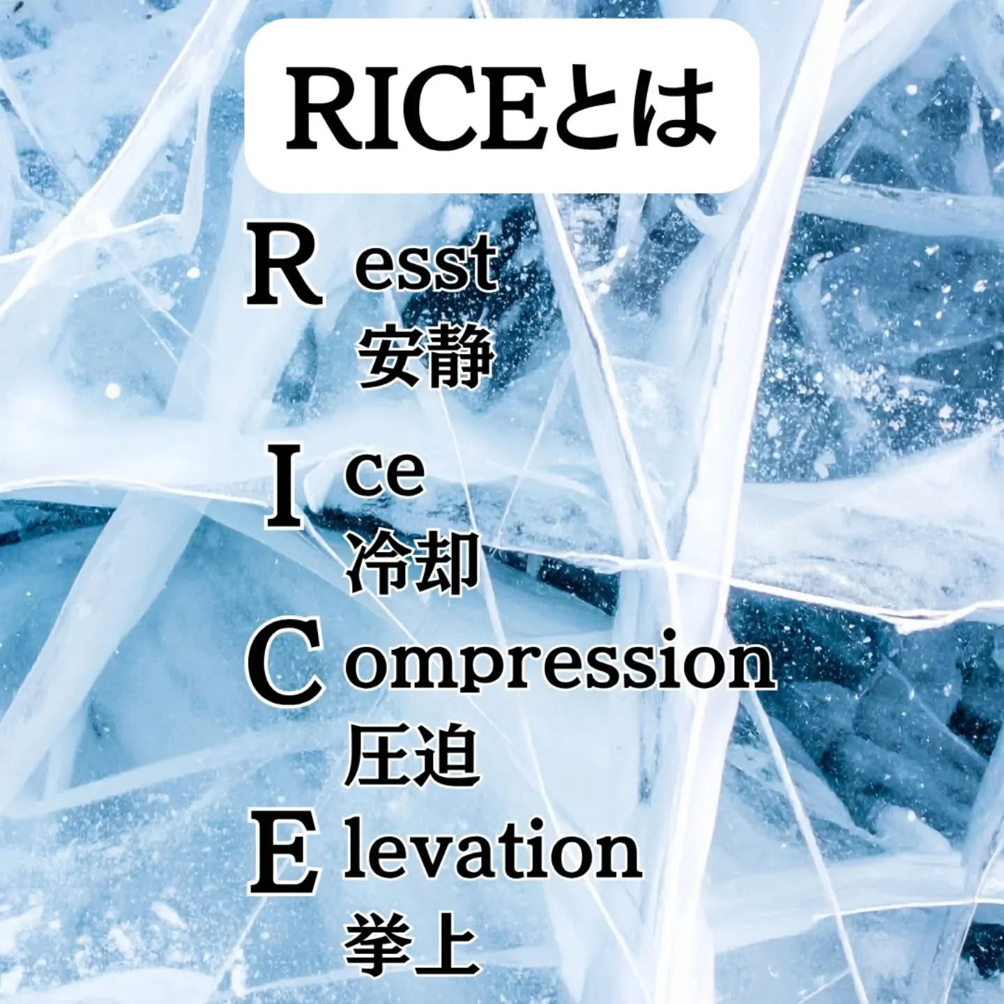 【ケガの鉄則】回復を早める「RICE処置」の基本